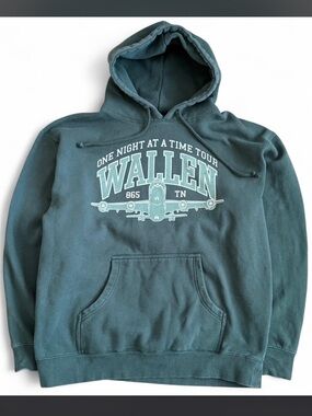 Wallen 'One Night At A Time' Teal Tour Hoodie
